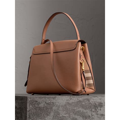 burberry small grainy leather and house check tote|burberry medium canvas check tote.